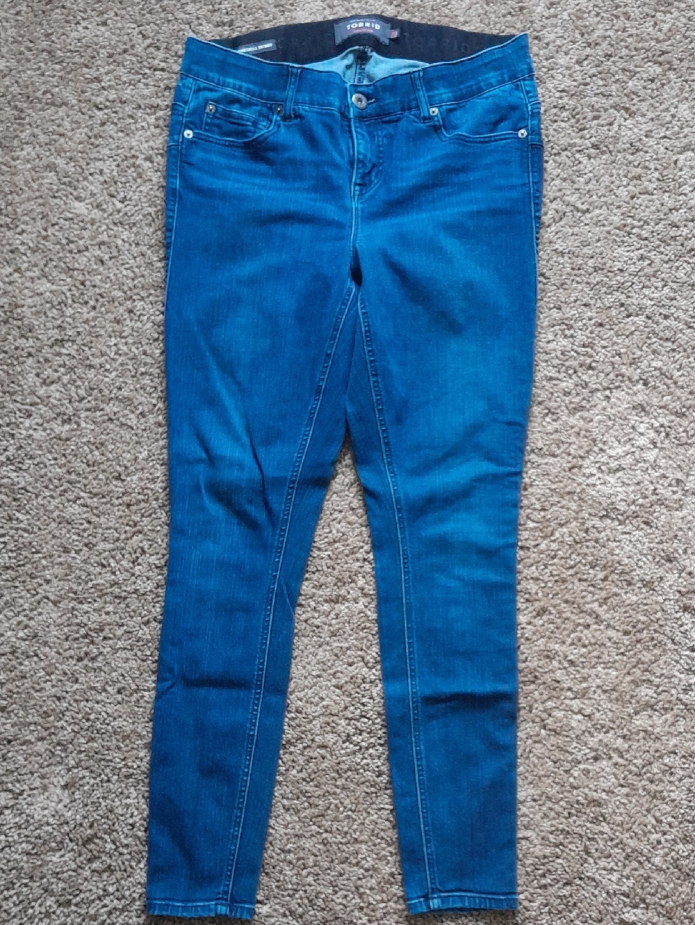 Dark Blue Women's Skinny Jeans - Stretch Denim